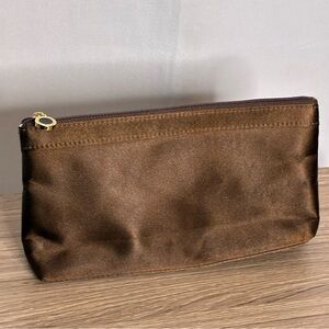BVLGARI Brown Satin Travel Pouch